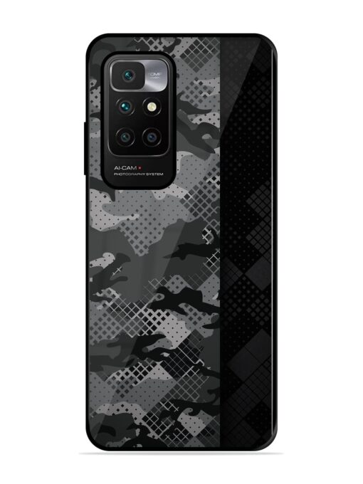 Dark Camouflage Premium Glass Case for Xiaomi Redmi 10 Prime (2022) Zapvi
