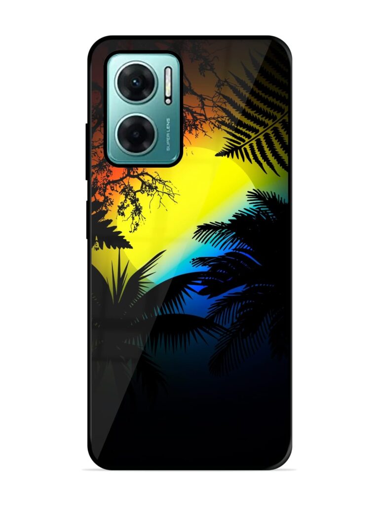 Colorful Sunset With Palm Trees Premium Glass Case for Xiaomi Redmi 11 Prime (5G) Zapvi