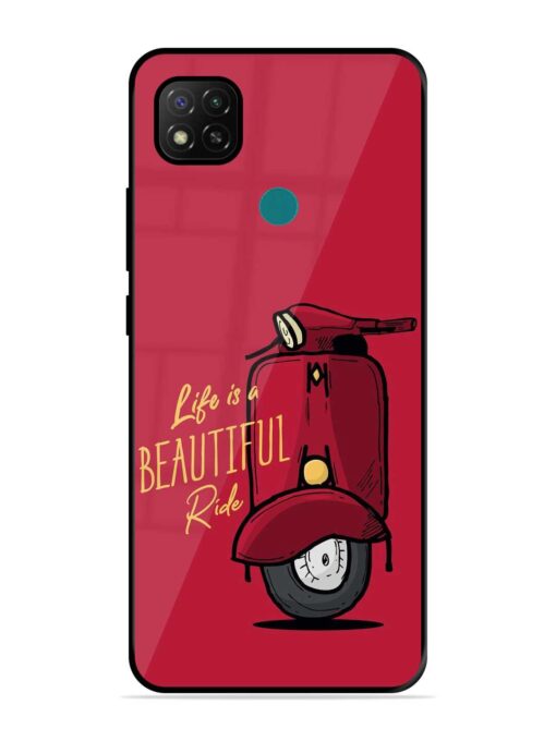 Life Is Beautiful Rides Premium Glass Case for Xiaomi Redmi 9 Activ Zapvi