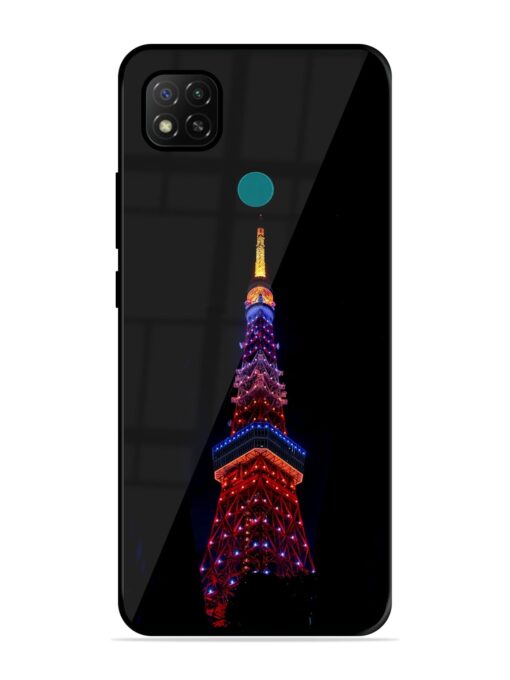 Eiffel Tower Night View Premium Glass Case for Xiaomi Redmi 9 Activ Zapvi