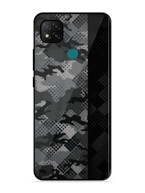 Dark Camouflage Premium Glass Case for Xiaomi Redmi 9 Activ Zapvi