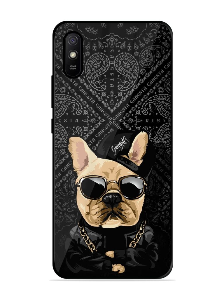 Gangsta Cool Sunglasses Dog Premium Glass Case for Xiaomi Redmi 9i Zapvi