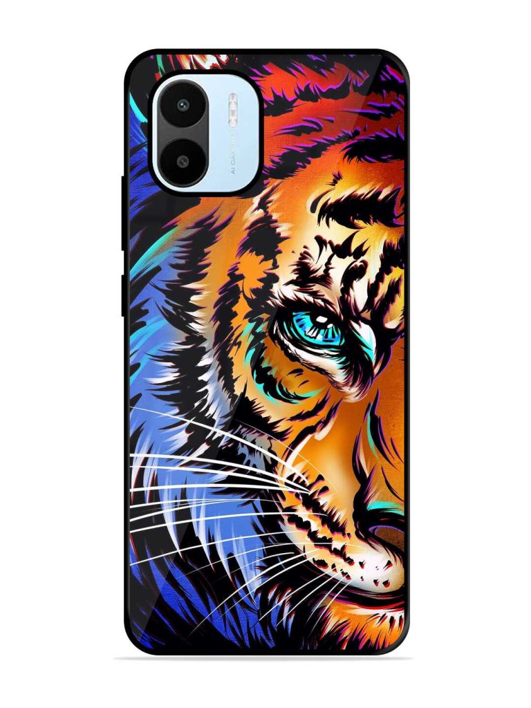 Colorful Lion Art Premium Glass Case for Xiaomi Redmi A1 (2022) Zapvi