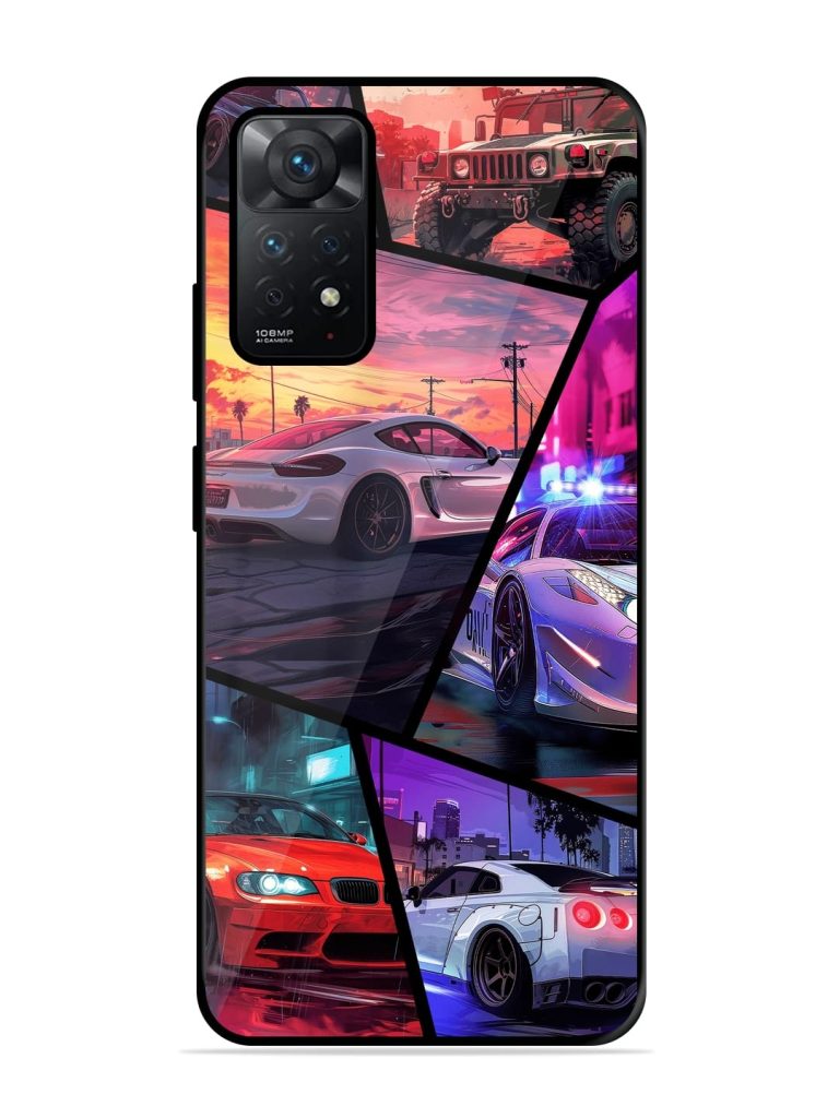 Ride In Pixels Glossy Metal Phone Cover for Xiaomi Redmi Note 11 Pro (5G) Zapvi