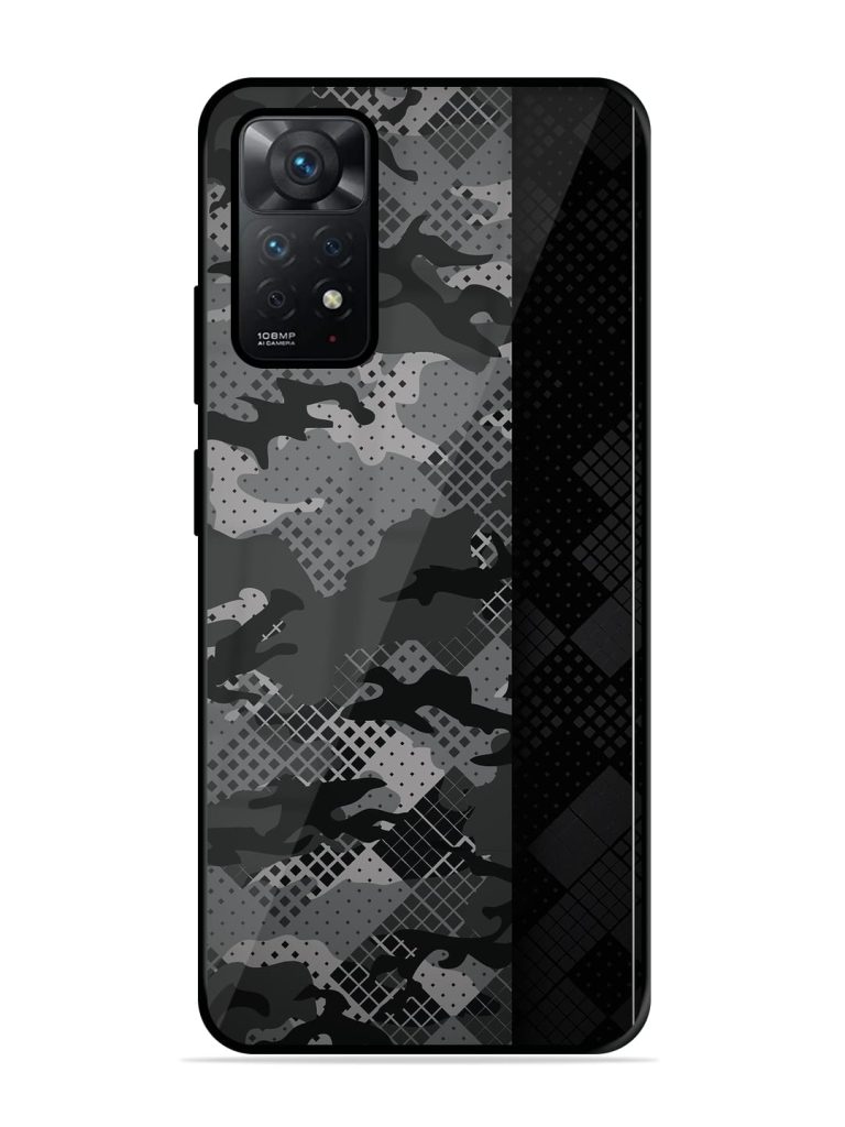 Dark Camouflage Glossy Metal TPU Case for Xiaomi Redmi Note 11s Zapvi