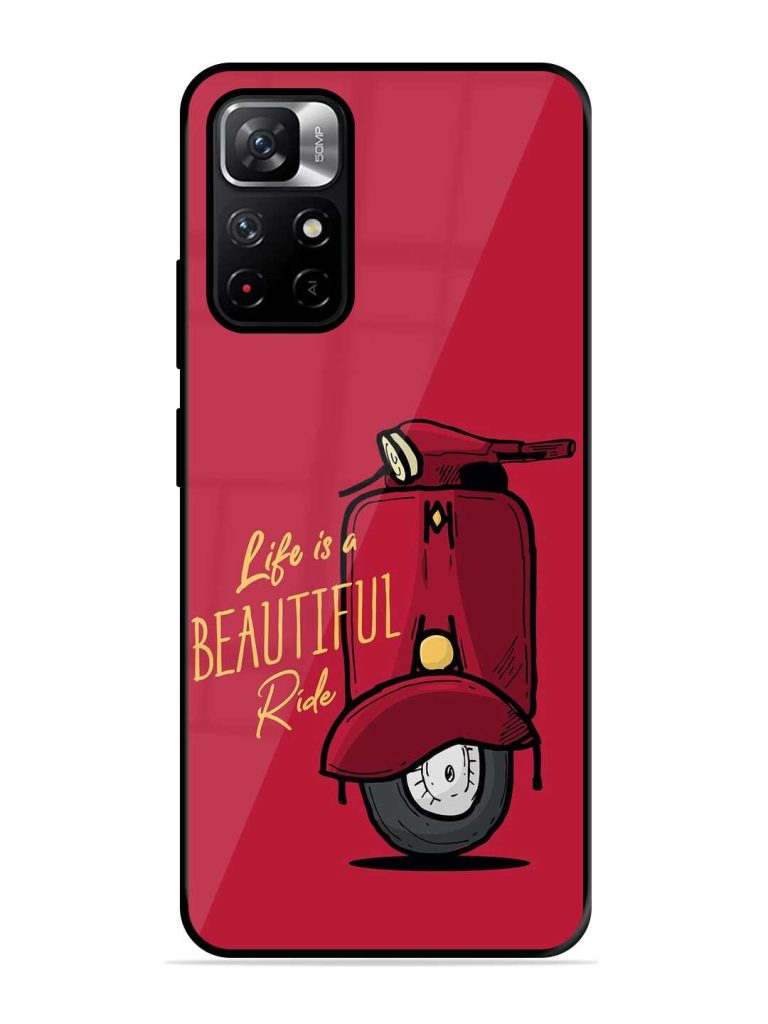 Life Is Beautiful Rides Glossy Metal TPU Case for Xiaomi Redmi Note 11T (5G) Zapvi
