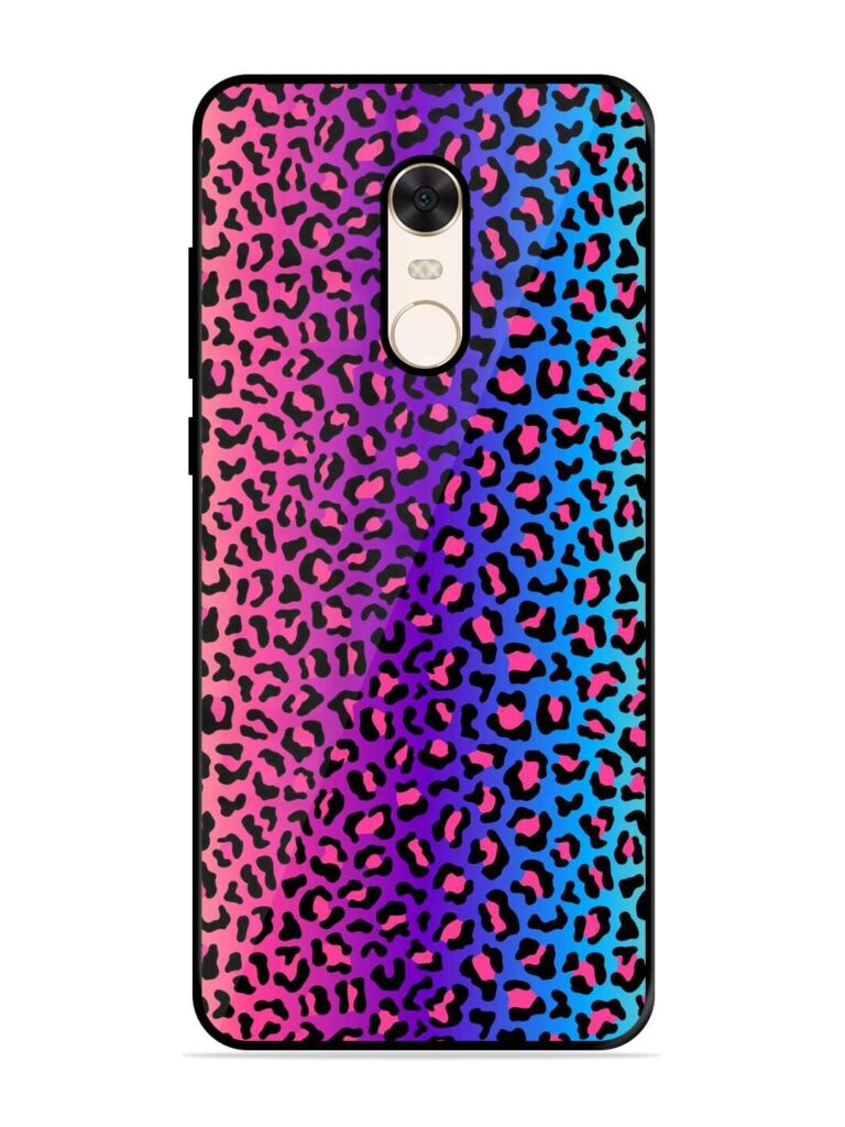 Colorful Leopard Seamless Premium Glass Case for Xiaomi Redmi Note 5 Zapvi