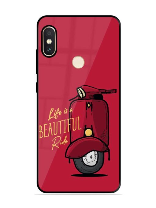Life Is Beautiful Rides Premium Glass Case for Xiaomi Redmi Note 5 Pro Zapvi