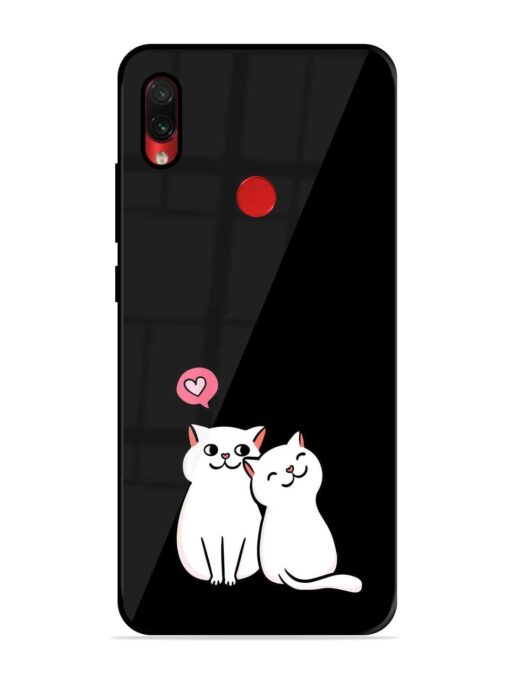 Cat Love Premium Glass Case for Xiaomi Redmi Note 7S Zapvi