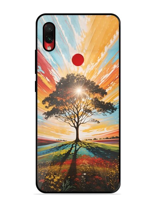 Abstract Tree Colorful Art Premium Glass Case for Xiaomi Redmi Note 7S Zapvi