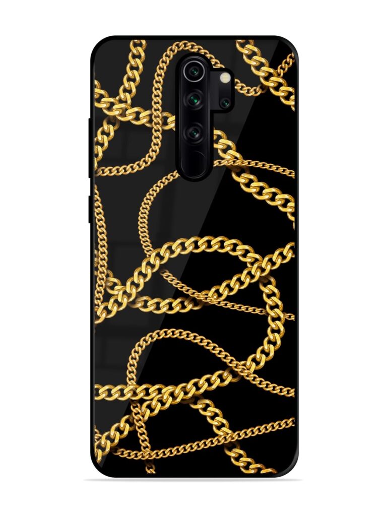 Decorative Golde Chain Glossy Metal TPU Case for Xiaomi Redmi Note 8 Pro Zapvi