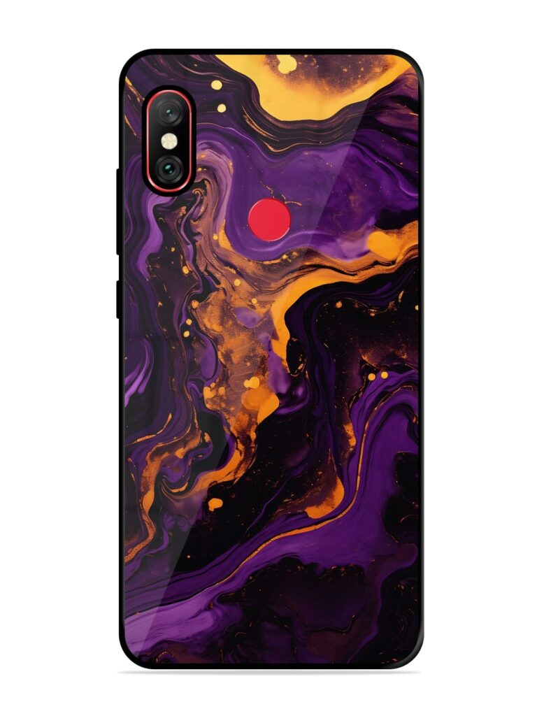 Painting Of A Purple Premium Glass Case for Xiaomi Redmi Y2 Zapvi
