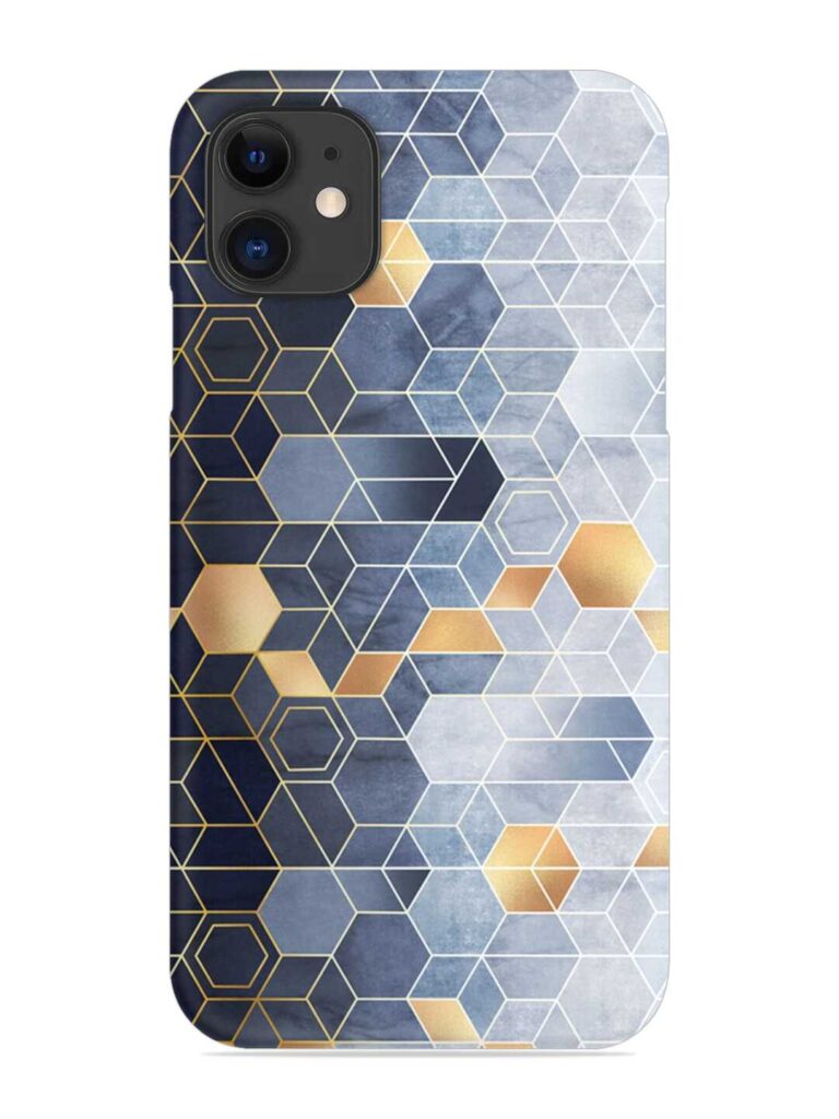 Geometric Abstraction Hexagons Snap Case for Apple Iphone 11 Zapvi