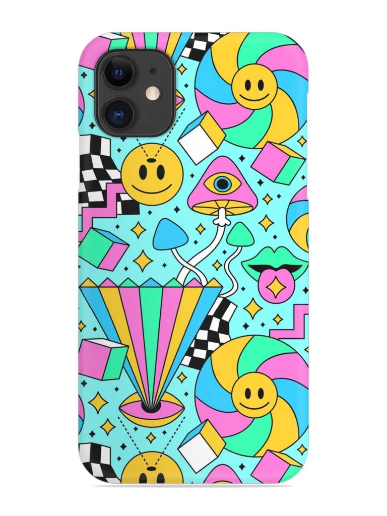 Trippy Rainbow 60S Snap Case for Apple Iphone 11 Zapvi