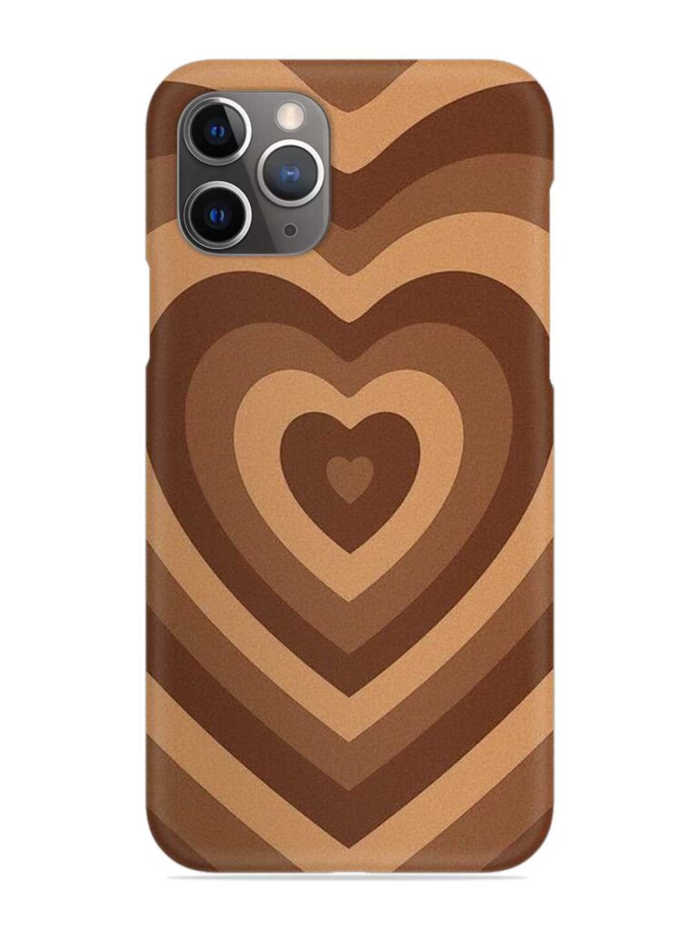 Brown Heart Snap Case for Apple Iphone 11 Pro Max Zapvi