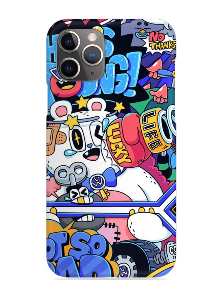 Universal Doodle Snap Case for Apple Iphone 11 Pro Max Zapvi