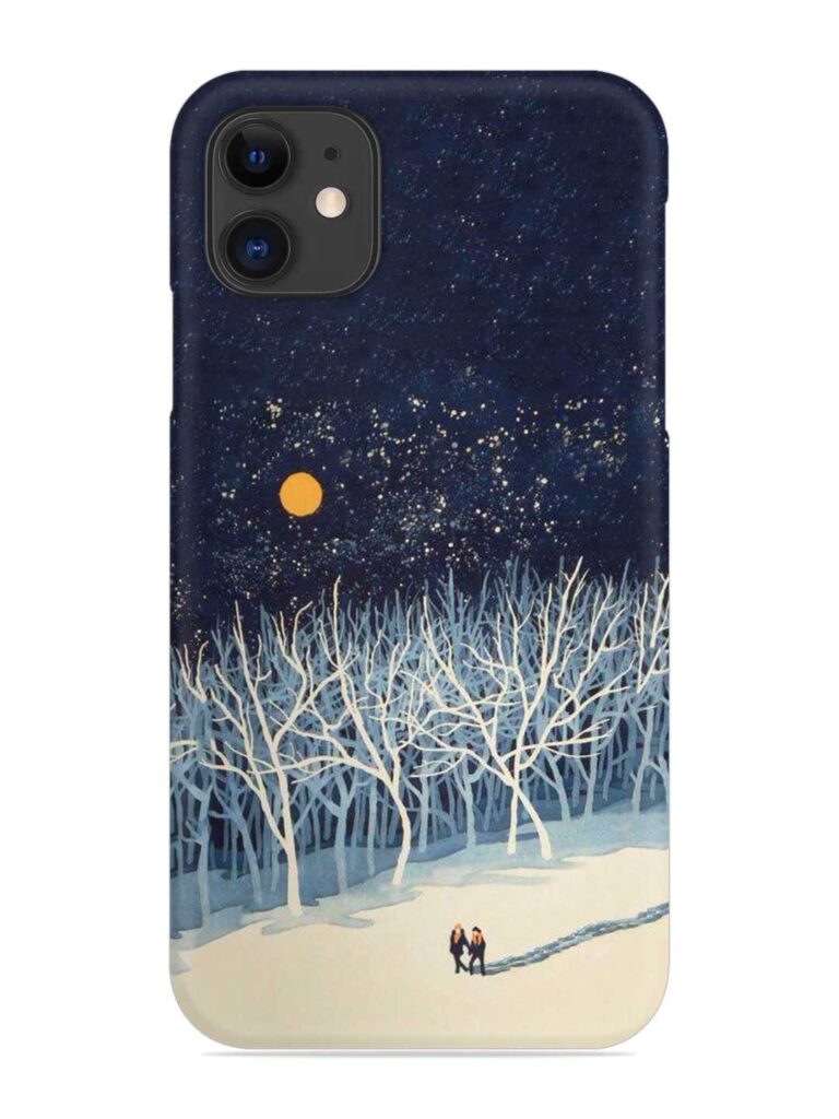 Full Moon Snowshoe Tour Snap Case for Apple Iphone 12 Zapvi