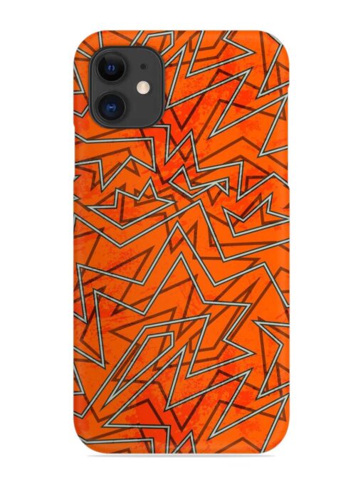 Abstract Orange Retro Snap Case for Apple Iphone 12 Zapvi