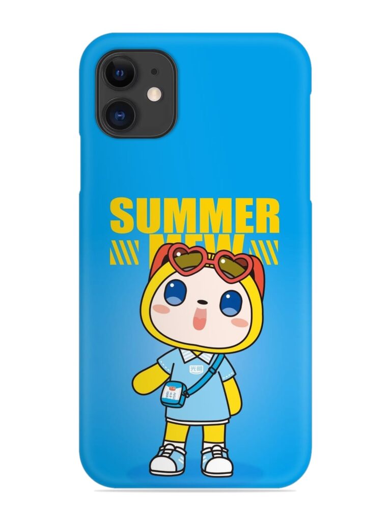 Summer Mew Cartoon Snap Case for Apple Iphone 12 Zapvi