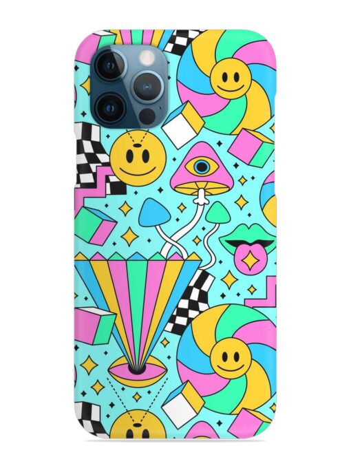 Trippy Rainbow 60S Snap Case for Apple Iphone 12 Pro Zapvi