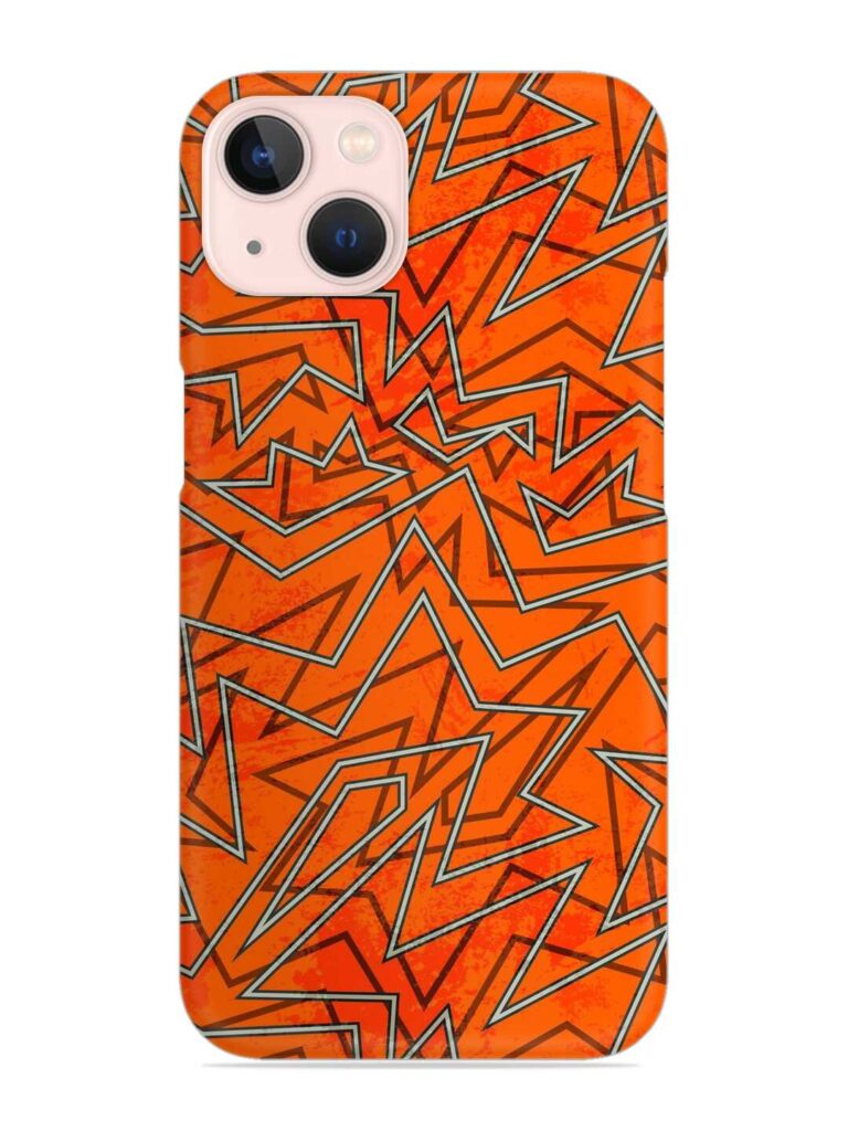 Abstract Orange Retro Snap Case for Apple Iphone 13 Zapvi