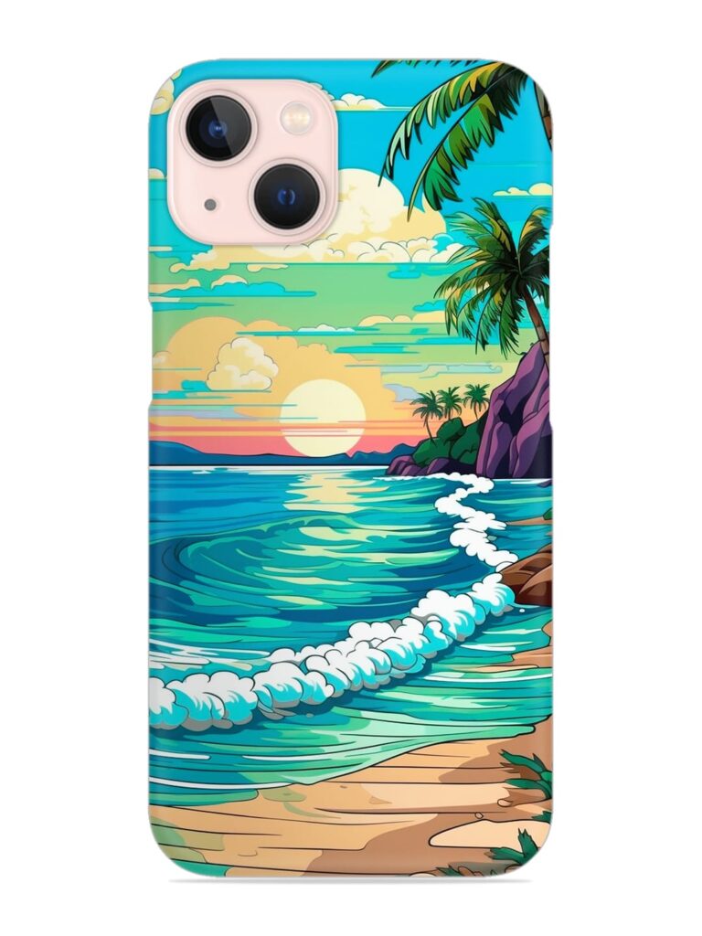 Beatiful Beach View Snap Case for Apple Iphone 14 Zapvi