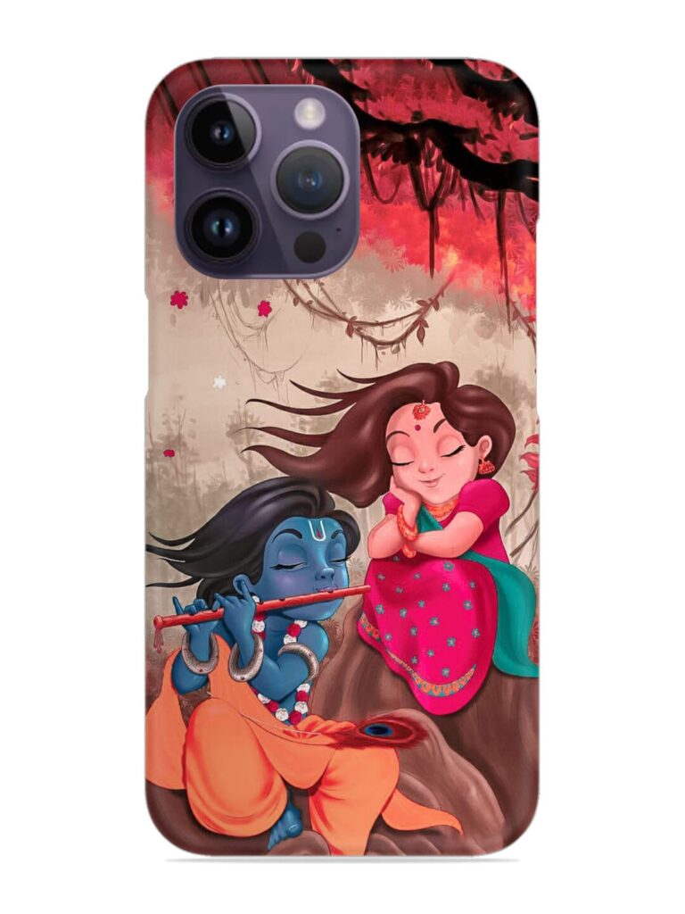 Radhe Krishna Water Art Snap Case for Apple iPhone 14 Pro Zapvi