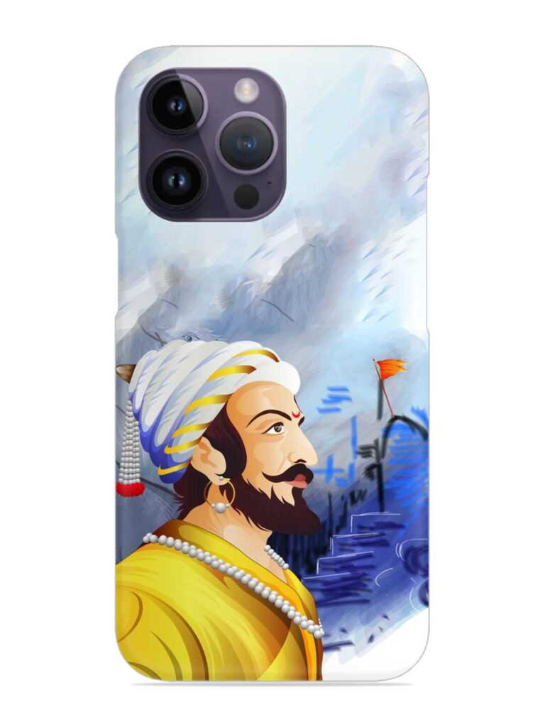 Shivaji Maharaj Color Paint Art Snap Case for Apple iPhone 14 Pro Zapvi