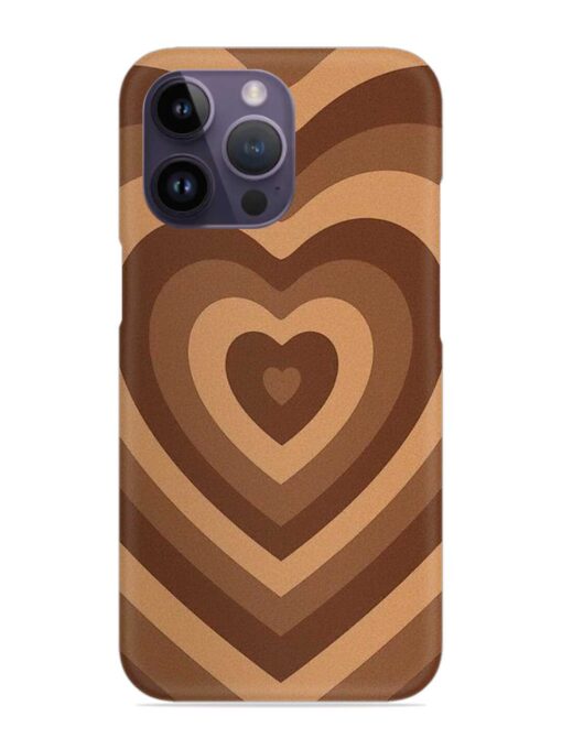 Brown Heart Snap Case for Apple iPhone 14 Pro Zapvi