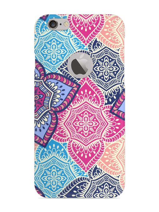 Ethnic Floral Seamless Snap Case for Apple iPhone 6 (Logo Cut) Zapvi