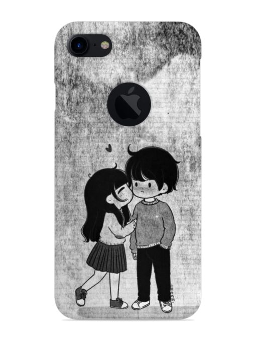 Couple Love Highlights Snap Case for Apple iPhone 7 (Logo Cut) Zapvi