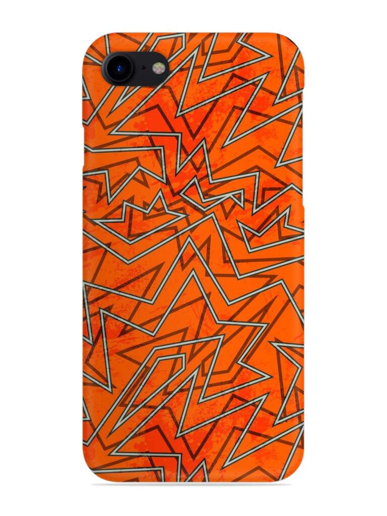 Abstract Orange Retro Snap Case for Apple Iphone 8 Zapvi