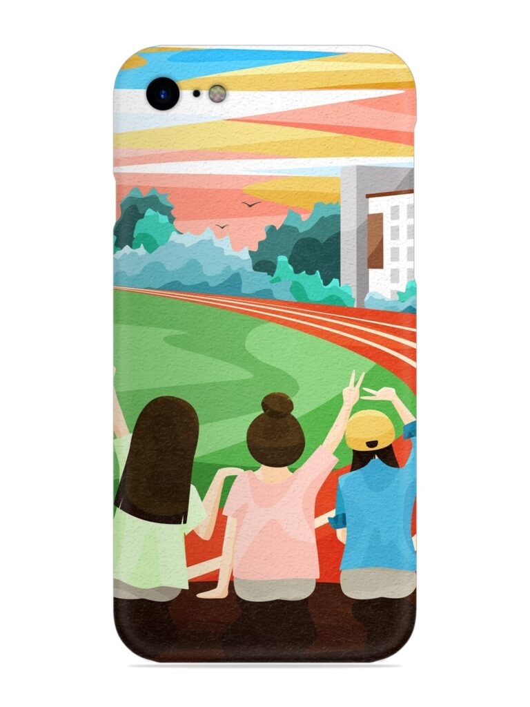 School Playground Snap Case for Apple Iphone SE (2020) Zapvi