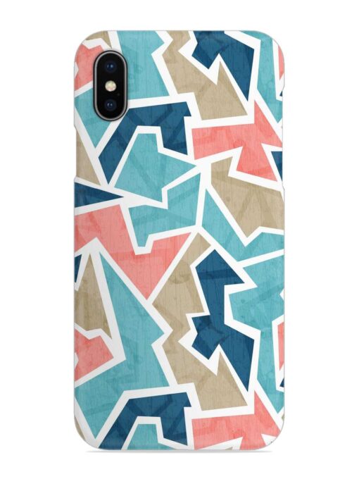 Vintage Geometric Triangle Snap Case for Apple Iphone X Zapvi