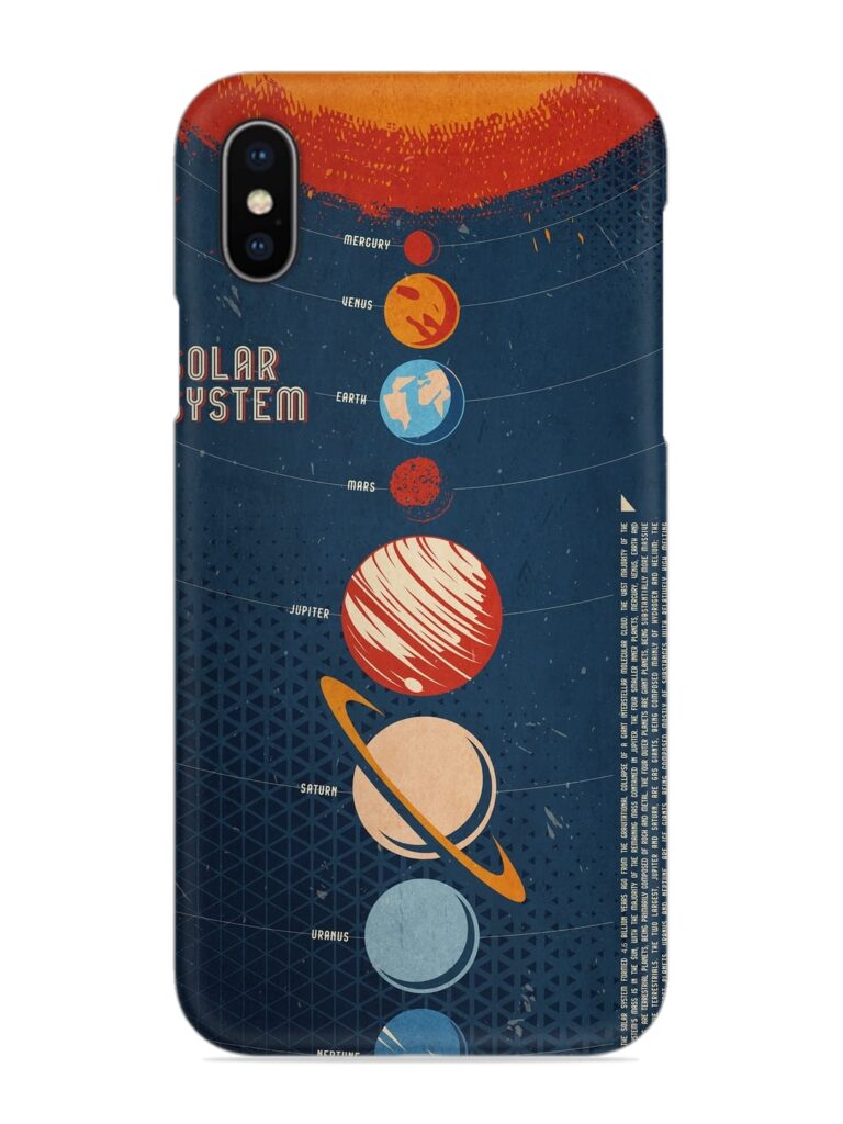 Solar System Vector Snap Case for Apple Iphone X Zapvi