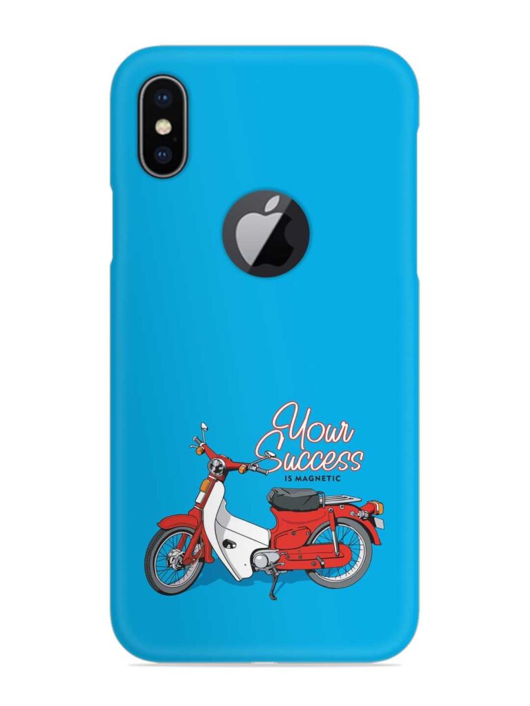 Motorcycles Image Vector Snap Case for Apple iPhone X (Logo Cut) Zapvi