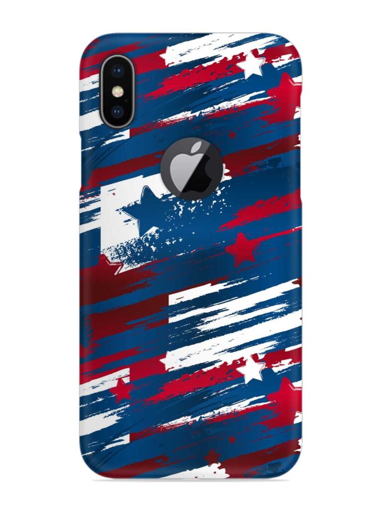 Abstract Seamless Usa Snap Case for Apple iPhone X (Logo Cut) Zapvi
