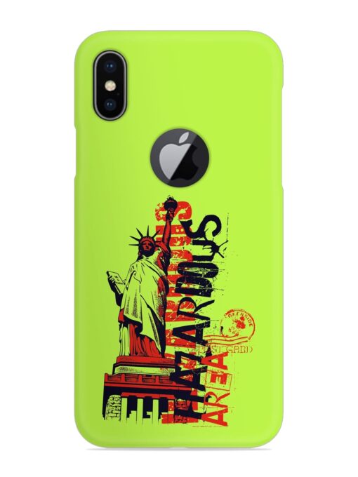English Green Area Snap Case for Apple iPhone X (Logo Cut) Zapvi