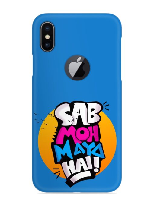 Sab Moh Moya Snap Case for Apple iPhone X (Logo Cut) Zapvi
