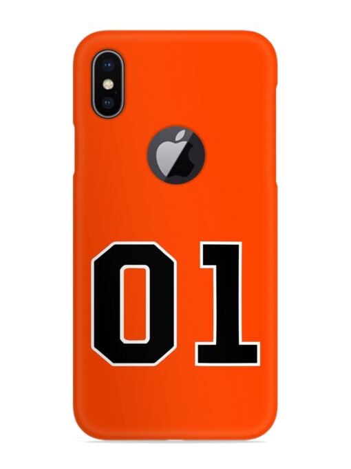 01 Number Snap Case for Apple iPhone X (Logo Cut) Zapvi