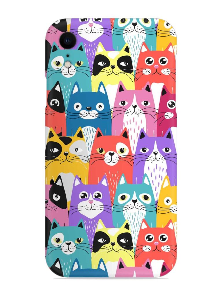 Funny Cartoon Cats Snap Case for Apple Iphone XR Zapvi