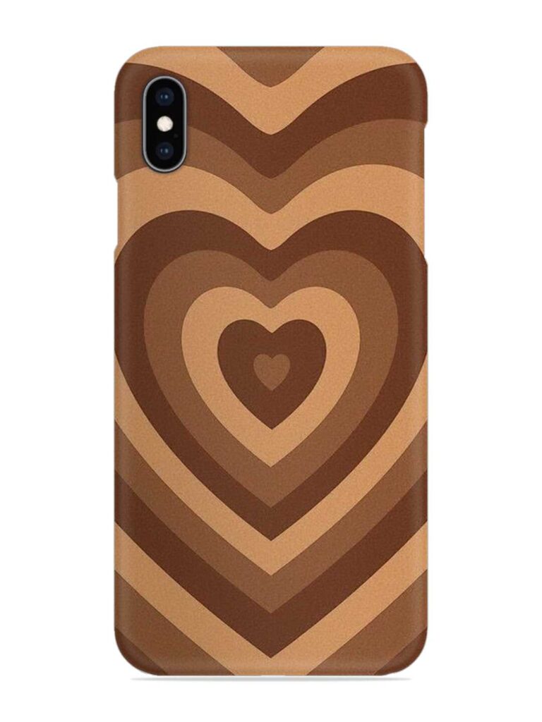Brown Heart Snap Case for Apple Iphone XS Max Zapvi