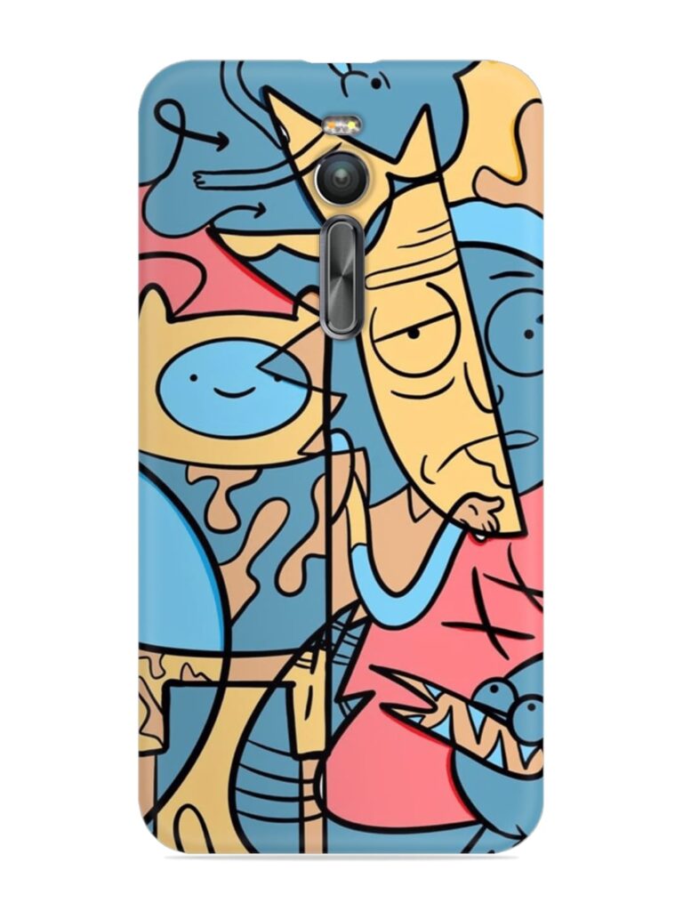 Silly Face Doodle Snap Case for Asus ZenFone 2 Zapvi