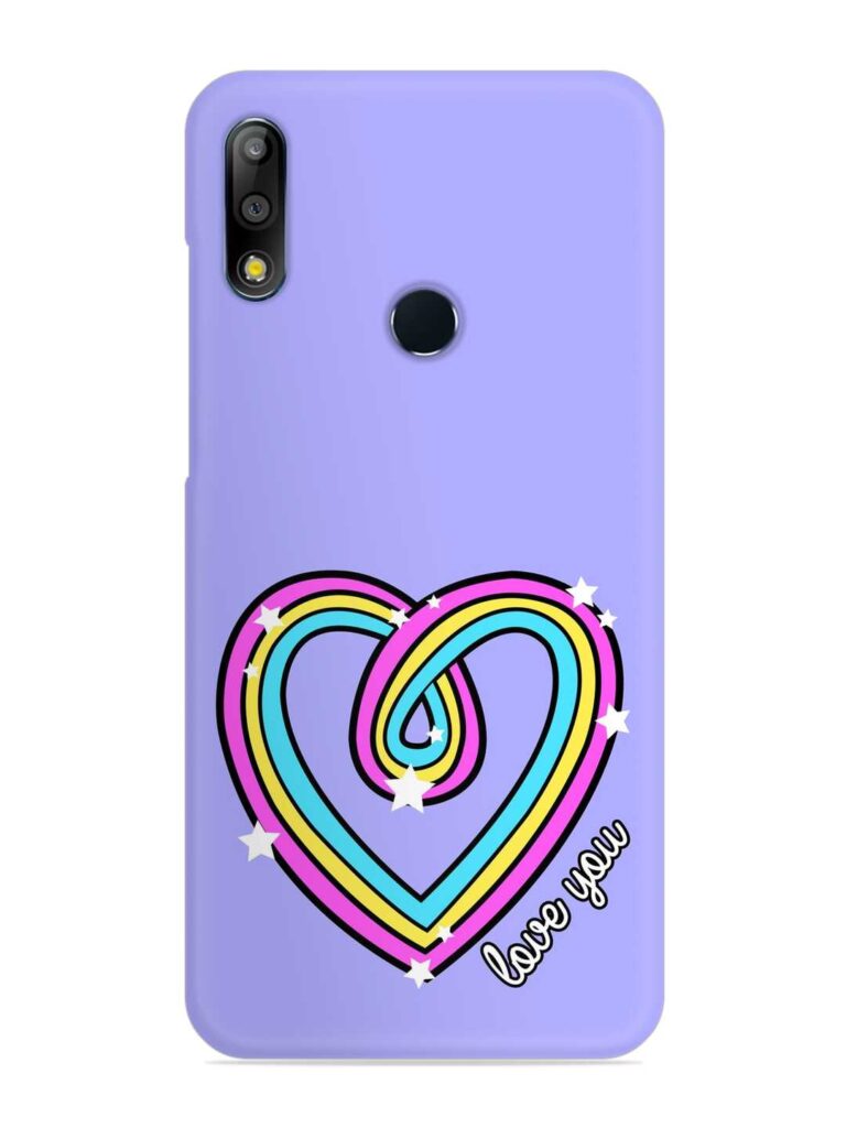 Colorful Rainbow Heart Snap Case for Asus Zenfone Max Pro M2 Zapvi