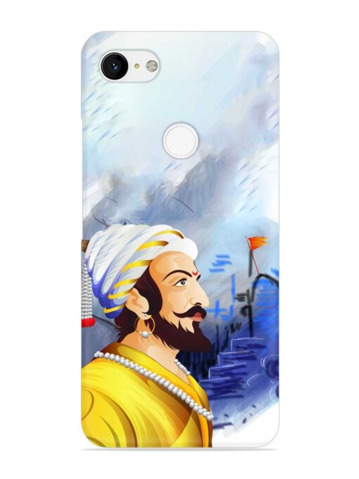 Shivaji Maharaj Color Paint Art Snap Case for Google Pixel 3 XL Zapvi