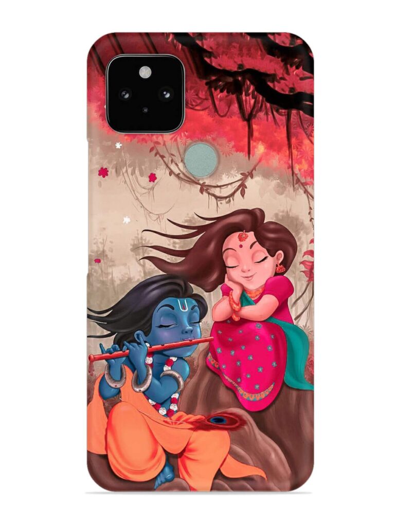 Radhe Krishna Water Art Snap Case for Google Pixel 5 Zapvi