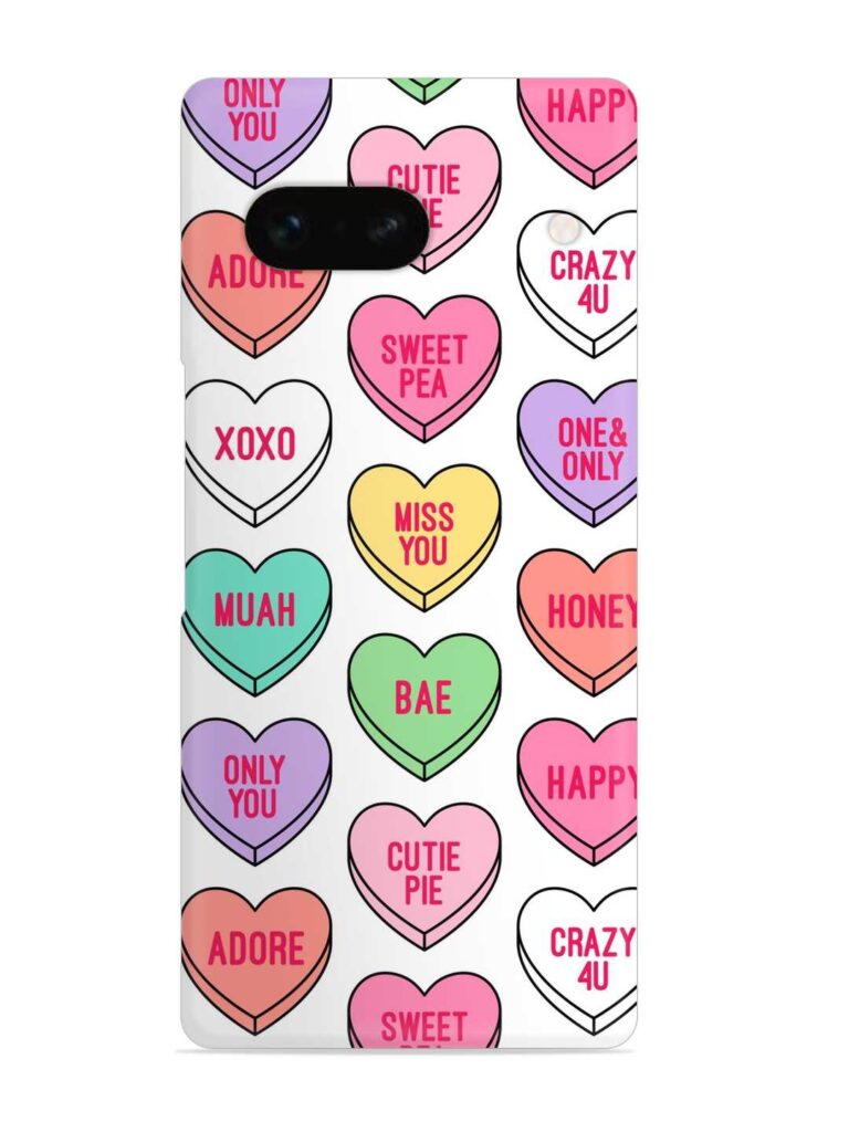 Colorful Heart Candy Snap Case for Google Pixel 7A Zapvi