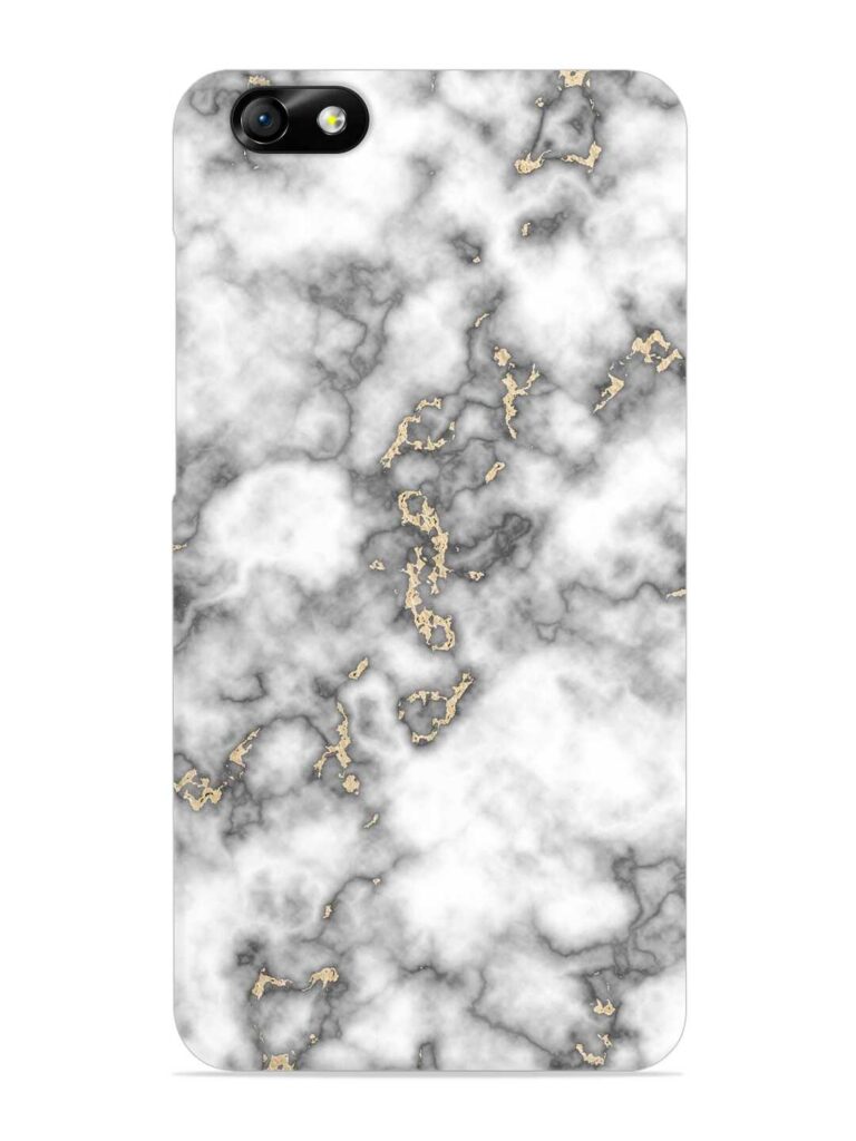 Gray And Gold Marble Snap Case for Honor 4X Zapvi