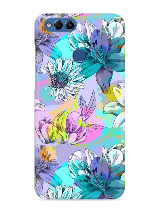 Vector Seamless Abstract Snap Case for Honor 7X Zapvi