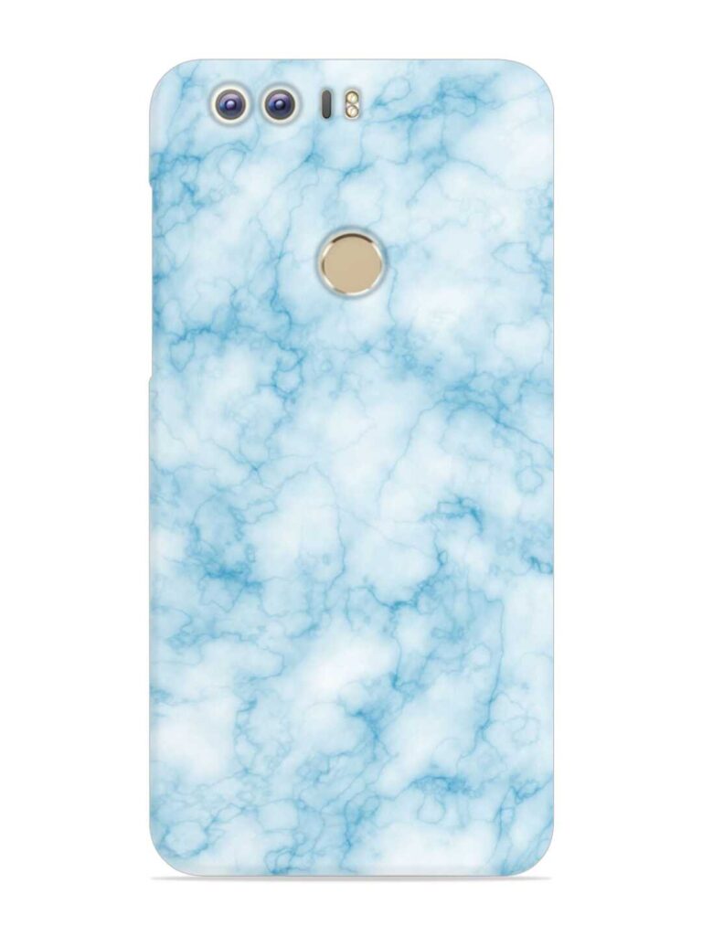 Blue White Natural Marble Snap Case for Honor 8 Zapvi